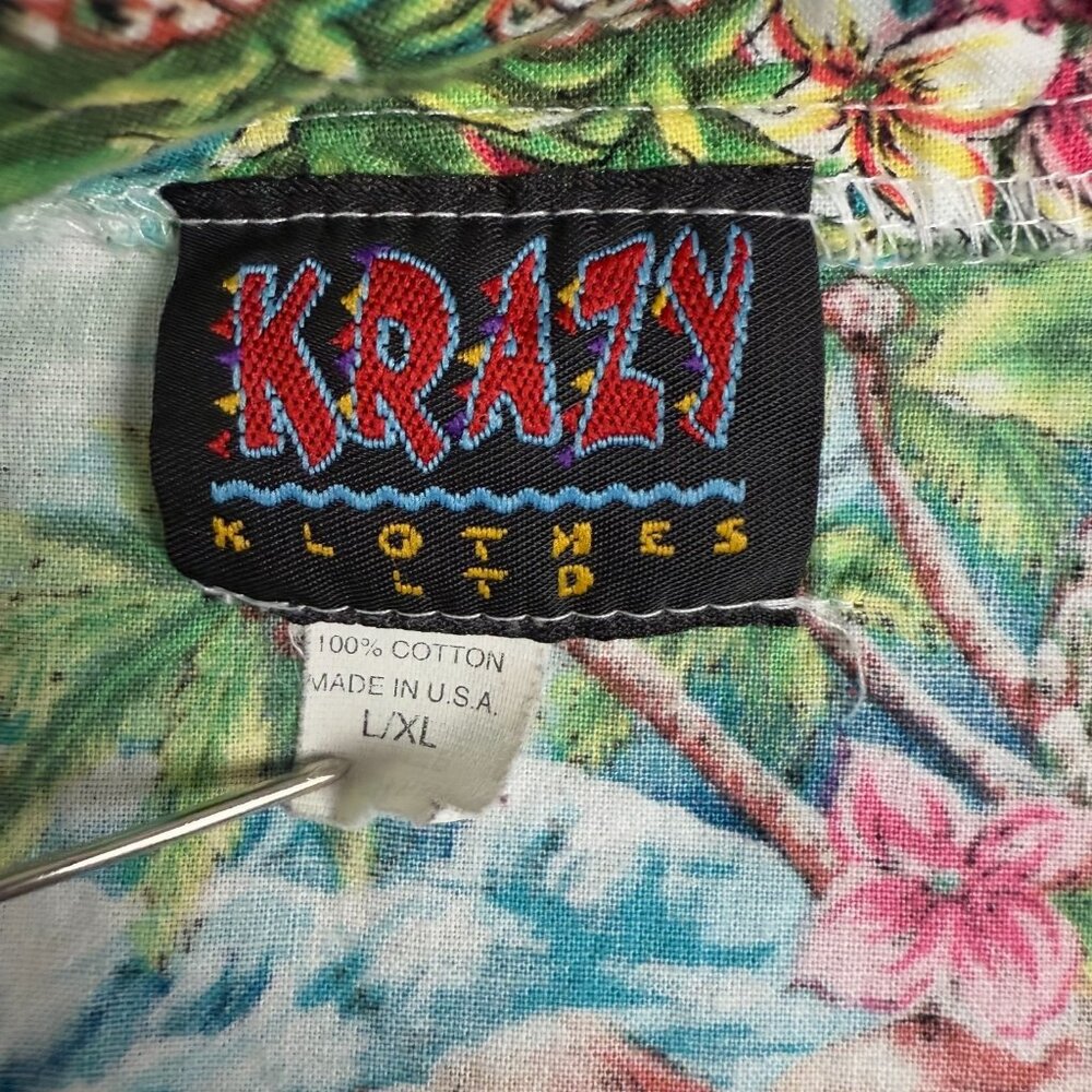 Vintage Tropical Hawaiian Button Shirt Men's Large/XL Ruby Tuesday Summer Lu-Wow - Picture 4 of 6